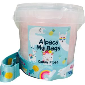 12x Alpaca Candy Floss Tubs with Lanyard