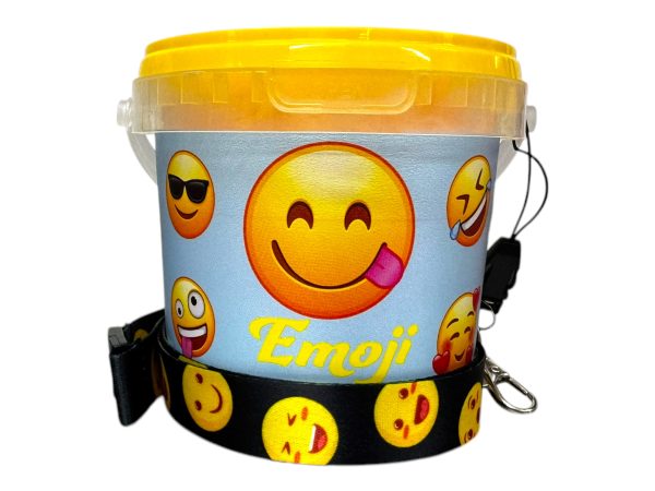 12x 20g Emoji Candy Floss Tubs with Lanyards