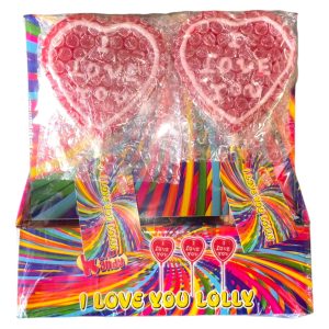 18x Heart Shaped I Love You Lollies